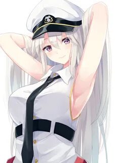 Safebooru - 1girl armpits arms behind head azur lane bangs b