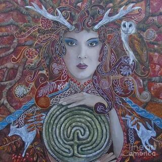 Elen Of The Trackways by Beth Wildwood Pagan art, Goddess ar