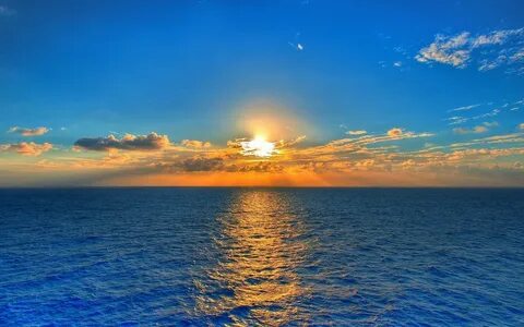 обои : Солнечный лучик, закат солнца, море, воды, природа, Р