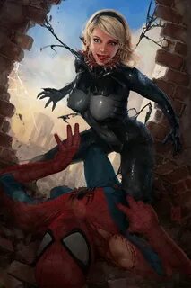 Gwenom V Spidey - Gwen's Face Comic art, Marvel villains, Co