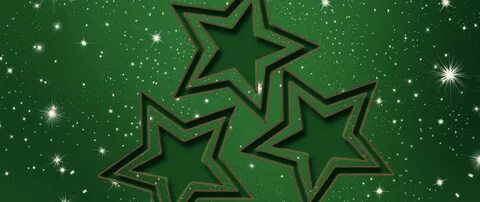 Starry green background with Christmas motif free image down