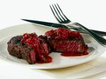Grilled Rib Eye with Tomato and Poblano Chile Sauce Recipe R