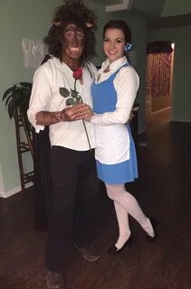 Homemade beauty and the beast couples costume. Halloween2014