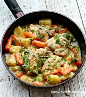 Simple One-Pot Chicken Casserole With Carrots, Potatoes And 