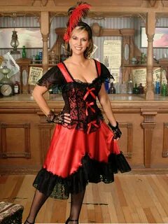 The Black Madam - Western Saloon Girl Dress - Boned Corset w