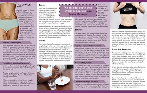 Anorexia Pamphlet Healthy Directions Prevention & Treatment 