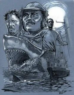 Art by Jeff West Jaws movie, Shark art, Movie tattoos