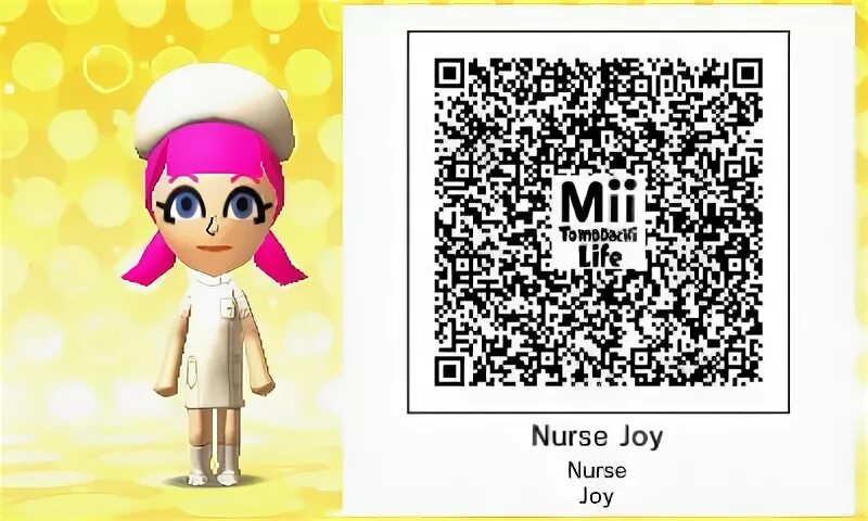 Nurse Joy- Pokemon Tomodachi Life QR Code Coding, Life, Poke