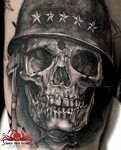 Tatoo calavera Soldier tattoo, Military tattoos, Body art ta