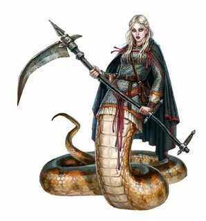 Female Lamia Matriarch Fighter - Ursathella - Pathfinder PFR