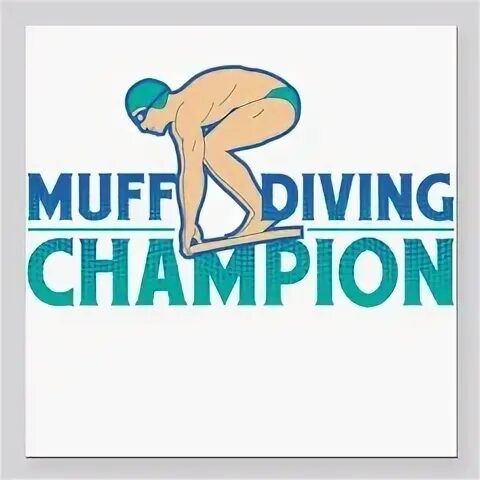 Muff Diving Champion Car Magnet 20 x 12 by brev87 - CafePres