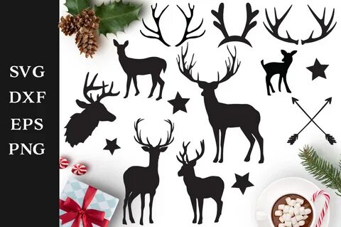 Reindeer and Antlers SVG Pack (169261) Illustrations Design 