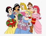 Disney Princess Christmas Characters, HD Png Download , Tran
