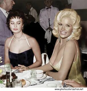 Sophia Loren and Jayne Mansfield 1957 Hollywood classique, C