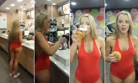 McNominate: Young woman caught on camera downing pint of lag
