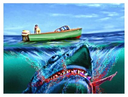 Pin by Jamie Benshoof on Jaws Shark art, Great white shark, 