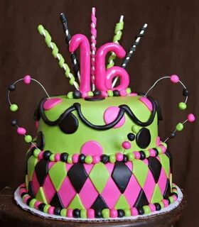 16th Birthday Cake Designs For Girls in 2019 Sweet 16 birthd