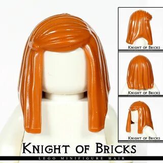 Lego Minifigure Orange long Hair Female Wig With Hair Band P