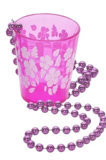 Shot Glass on Beads Pink
