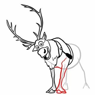 Как нарисовать оленя Свена из мультфильма Холодное сердце