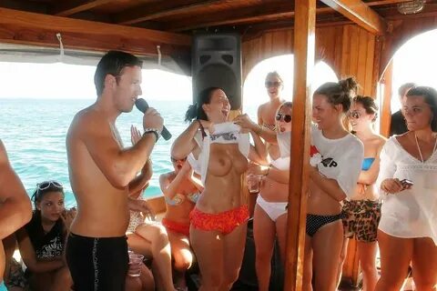 Boat party naked. 