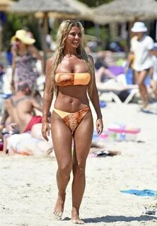 Christine McGuinness - Wears orange bikini on holiday in Spa