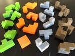 3D Printed Cube Puzzle Quartet by mathgrrl Pinshape