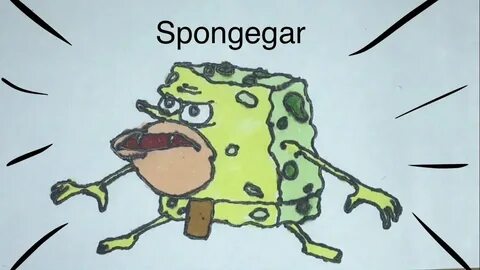 How to Draw Spongegar from Spongebob Memes (Speed Drawing) -