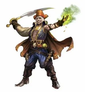 Male Human Magus Pirate - Pathfinder PFRPG DND D&D 3.5 5th e
