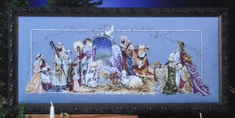 O Holy Night Nativity Cross stitch, Cross stitch kits, Cross