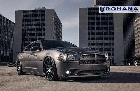 Stanced Dodge Charger on Rohana RC10 Custom Wheels Dodge cha