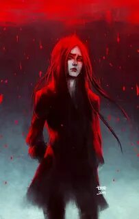 #red #art Beautiful dark art, Character art, Vampire art