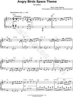 "Angry Birds Space Theme" from 'Angry Birds' Sheet Music (Pi