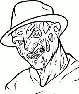 Creepy Freddy Krueger Coloring Page - Free Printable Colorin