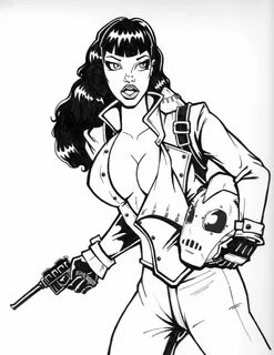 Bettie Page as the Rocketeer by PatrickFinch.deviantart.com 