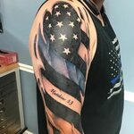 Dark Age Tattoo on Twitter Half sleeve tattoo, American flag