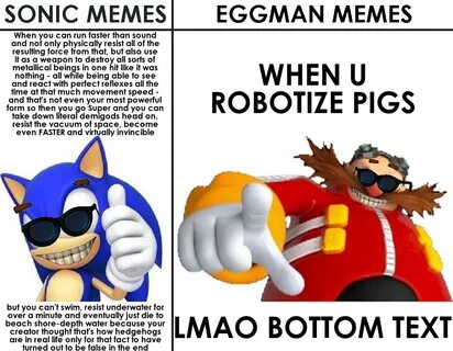 Sonic memes VS Eggman memes. Sonic the Hedgehog Know Your Me