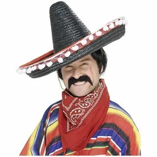 Mexican Bandit Gringo Fancy Dress Accessory Moustache Tash B