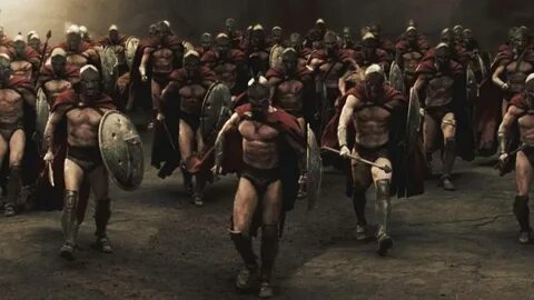The replica of the costume of a Spartan in the movie 300 Spo