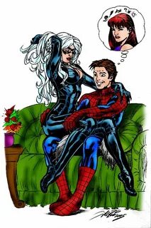 Spidey and Black Cat by Balla-Bdog.deviantart.com on @Devian