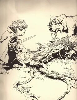 Frank Frazetta's Lord of the Rings illustrations brought bar