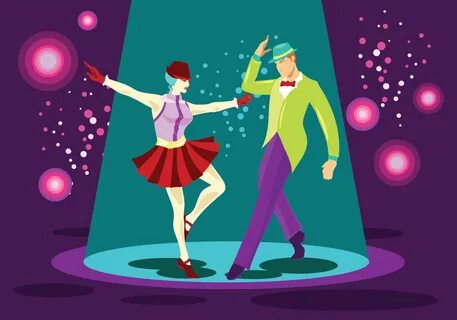 Bright Couple Tap Dance Performer Vector 167031 Vector Art a