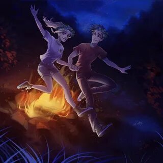 rokitou: " Percy Jackson and Annabeth Chase (illustration of