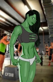 #She #Hulk #Fan #Art. (She-Hulk Fitness Model Finished) By: 