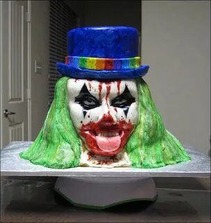 How to Make an Evil Clown Cake. Clown cake, Scary halloween 