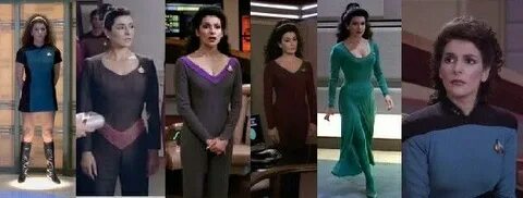 The many outfits of Deanna Troi Deanna troi, Star trek fashi