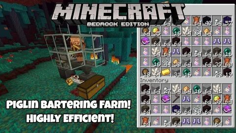 Minecraft Bedrock: 1.16 Piglin Bartering Farm Tutorial - You