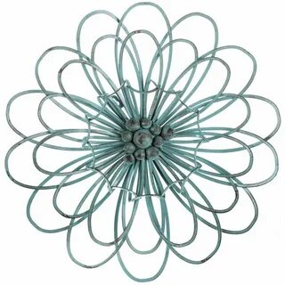 Download Turquoise 3d Metal Flower Wall Decor Hobby Lobby Me