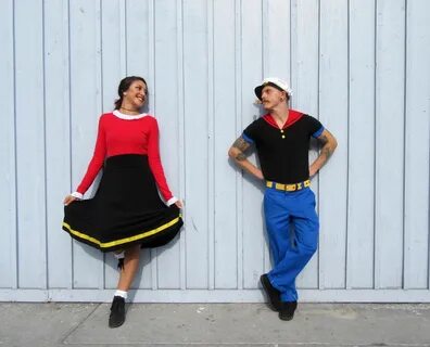 Popeye costume. Popeye and Olive Oyl Costumes. Halloween 201