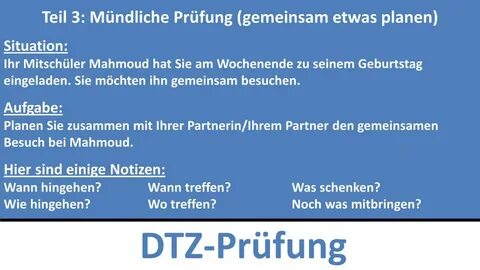 Deutsch lernen: B1-Prüfung (DTZ) -- mündliche Prüfung -- (GE